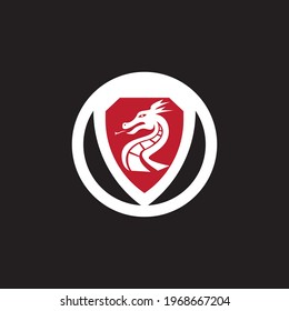 Dragon vector icon illustration design logo template