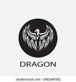 Design-Logo für Dragon-Vektorsymbol
