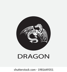 Design-Logo für Dragon-Vektorsymbol
