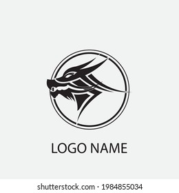 Dragon vector icon illustration design logo template