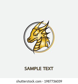 Dragon vector icon illustration design logo template