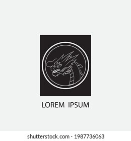 Design-Logo für Dragon-Vektorsymbol