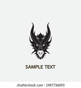 Dragon vector icon illustration design logo template