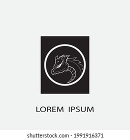 Dragon vector icon illustration design logo template