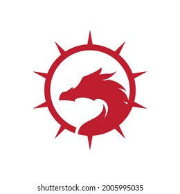 Dragon vector icon illustration design logo template