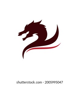 Dragon vector icon illustration design logo template