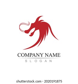 Design-Logo für Dragon-Vektorsymbol