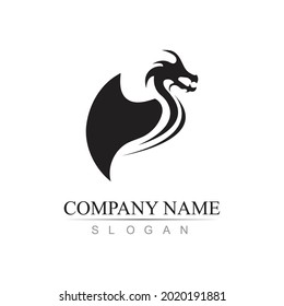 Dragon vector icon illustration design logo template