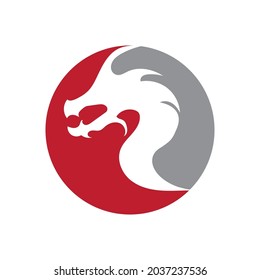 Dragon vector icon illustration design logo template