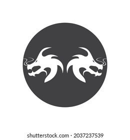 Dragon vector icon illustration design logo template