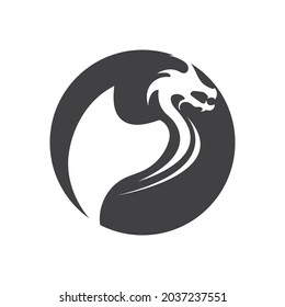 Dragon vector icon illustration design logo template