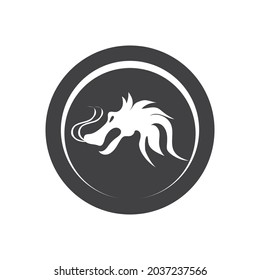 Dragon vector icon illustration design logo template