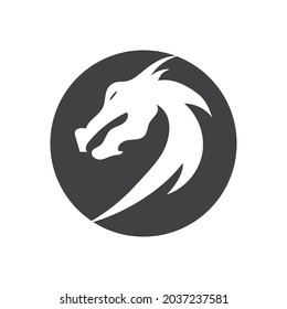 Dragon vector icon illustration design logo template