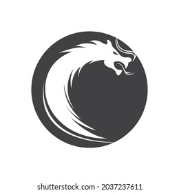 Dragon vector icon illustration design logo template