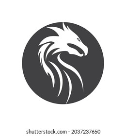 Dragon vector icon illustration design logo template