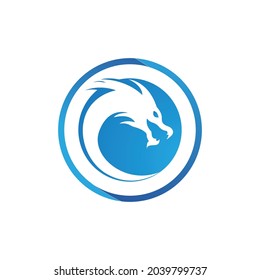 Dragon vector icon illustration design logo template