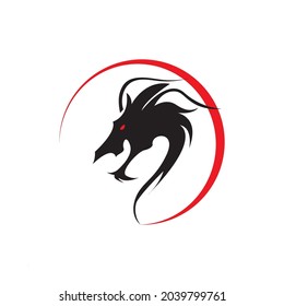 Dragon vector icon illustration design logo template