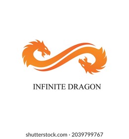 Dragon vector icon illustration design logo template