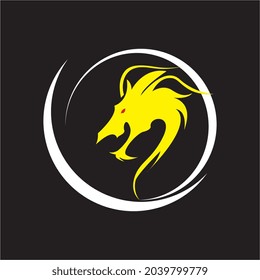 Dragon vector icon illustration design logo template