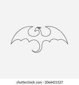 Dragon vector icon illustration design logo template