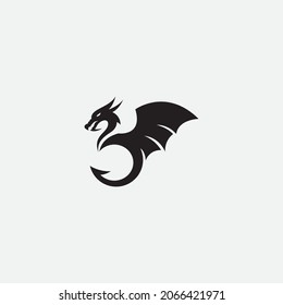 Dragon vector icon illustration design logo template
