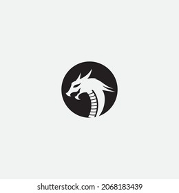 Dragon vector icon illustration design logo template