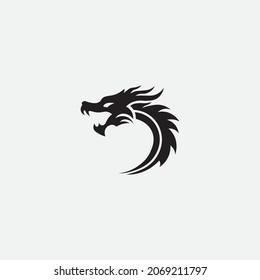 Dragon vector icon illustration design logo template