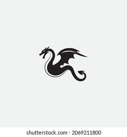 Dragon vector icon illustration design logo template