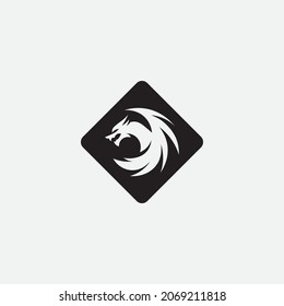 Dragon vector icon illustration design logo template