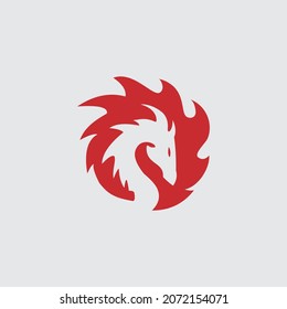 Dragon vector icon illustration design logo template