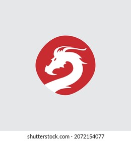 Dragon vector icon illustration design logo template