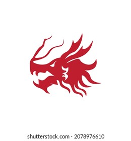 Plantilla de logotipo de diseño de ilustración de icono del vector Dragon
