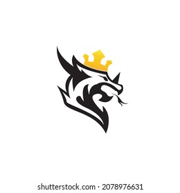 Plantilla de logotipo de diseño de ilustración de icono del vector Dragon