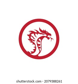 Design-Logo für Dragon-Vektorsymbol