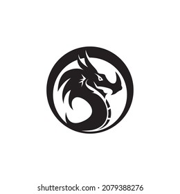 Dragon vector icon illustration design logo template