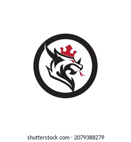 Dragon vector icon illustration design logo template
