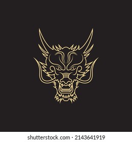 Dragon vector icon illustration design logo template