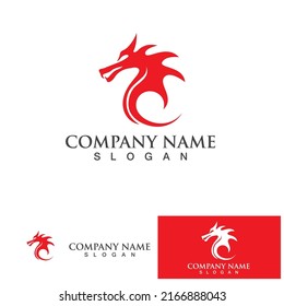 Dragon vector icon illustration design logo template