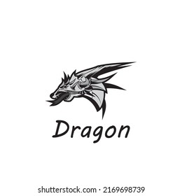 Dragon vector icon illustration design logo template