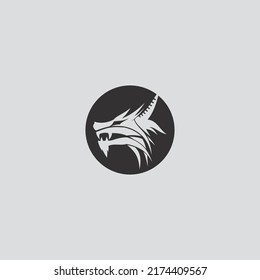 Dragon vector icon illustration design logo template