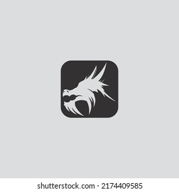 Dragon vector icon illustration design logo template