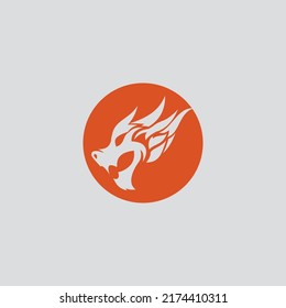Dragon vector icon illustration design logo template
