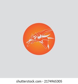 Dragon vector icon illustration design logo template
