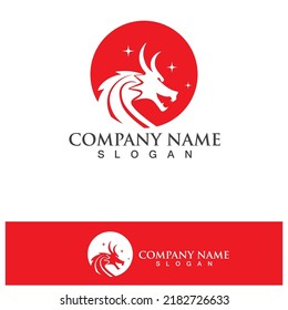 Dragon vector icon illustration design logo template