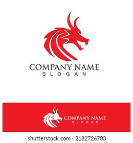 Dragon vector icon illustration design logo template