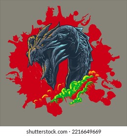 Dragon vector icon illustration design logo template