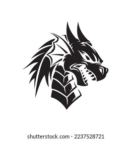 Dragon vector icon illustration design logo template