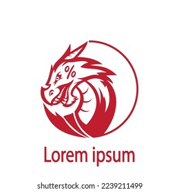 Dragon vector icon illustration design logo template