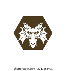 Dragon vector icon illustration design logo template