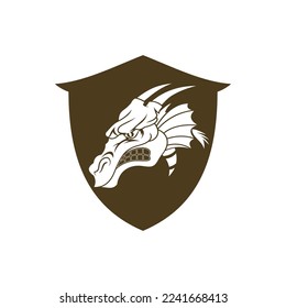 Dragon vector icon illustration design logo template